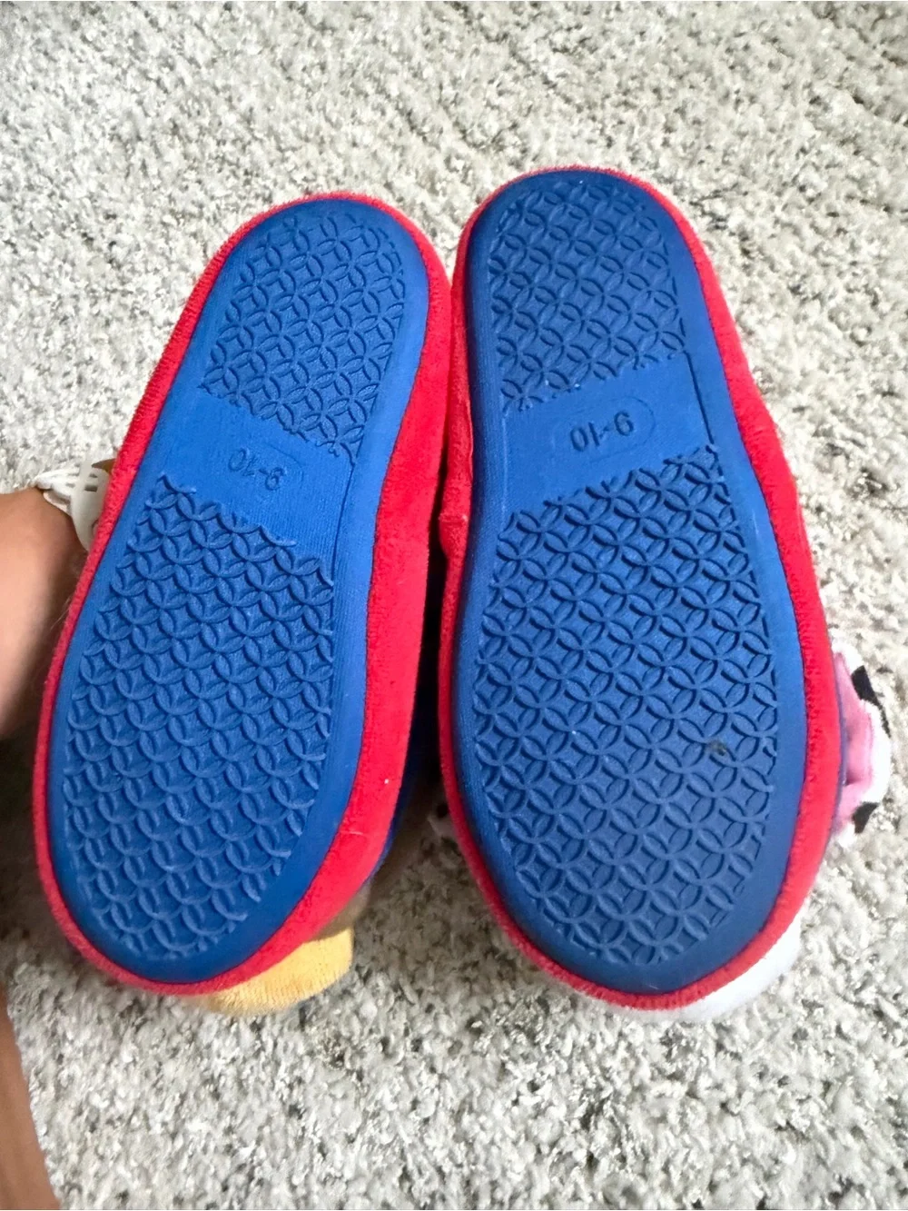 Paw Patrol Plush Slipper Heads in Red, Blue & Brown Euc 9 - 10